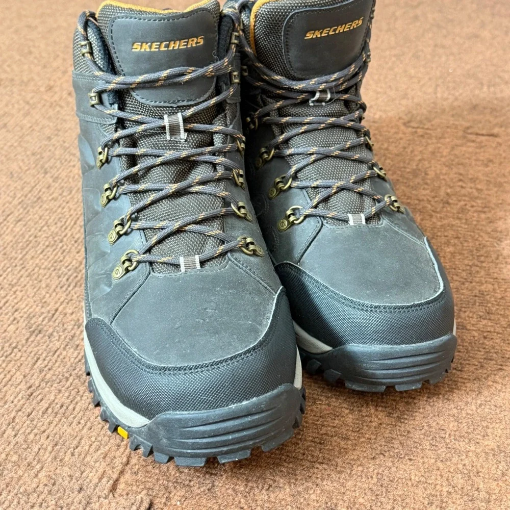 Skechers Mens Relaxed Fit Water Repellent Hiking Boots Chocolate Brown 204642 14